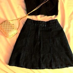 Arden B blue jean denim pencil mini skirt